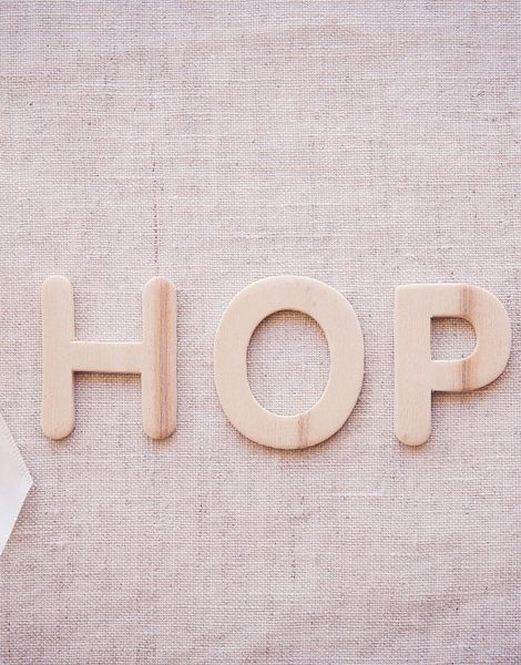 HOPE word with white ribbon Bone cancer awareness Multiple Hereditary Exostoses Postpartum Depression